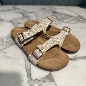 Cat & Jack Floral Sandals‎ Girls' Drew Solid Footbed Multicolor Birkenstock